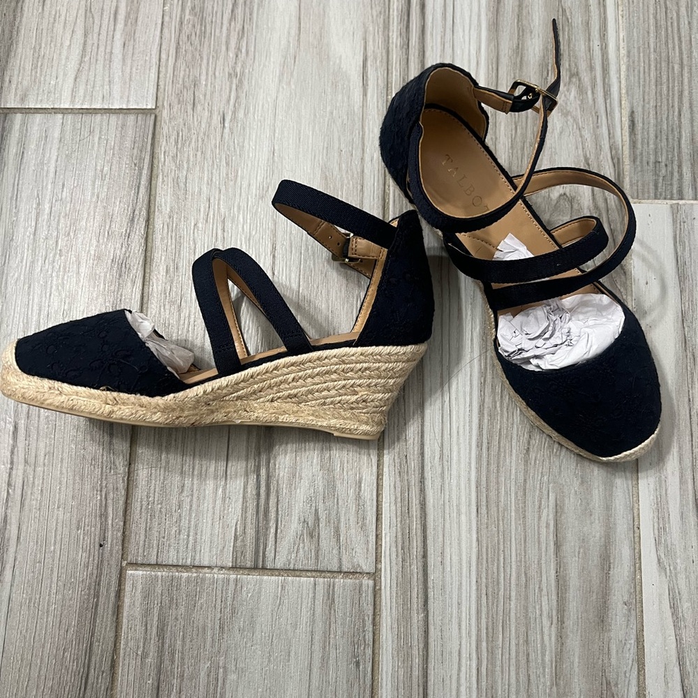 Lyndsay blue espadrille wedges - Picture 6 of 8